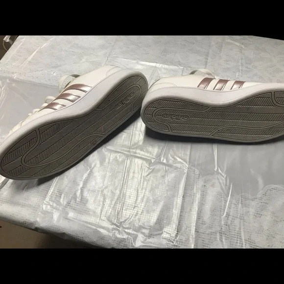 adidas Women's Sneakers in White and Pink - Picture 2 of 8